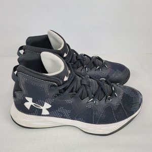 Under Armour Lightning 4 Youth Basketball Shoes Black/White 3000389-001 US Size